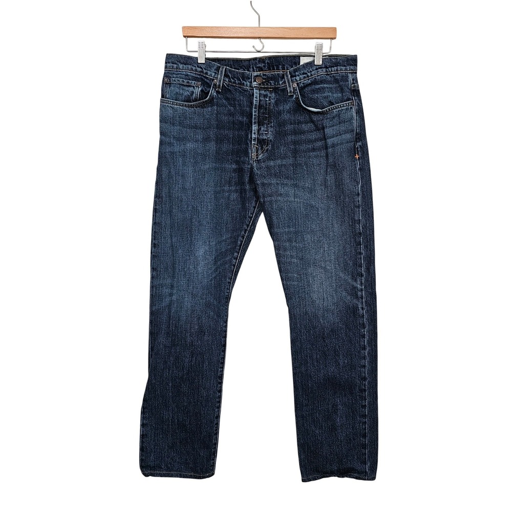 Imogene & Willie Barton Slim Jeans Mens 36 Selvedge Blue Dark Wash Button Fly